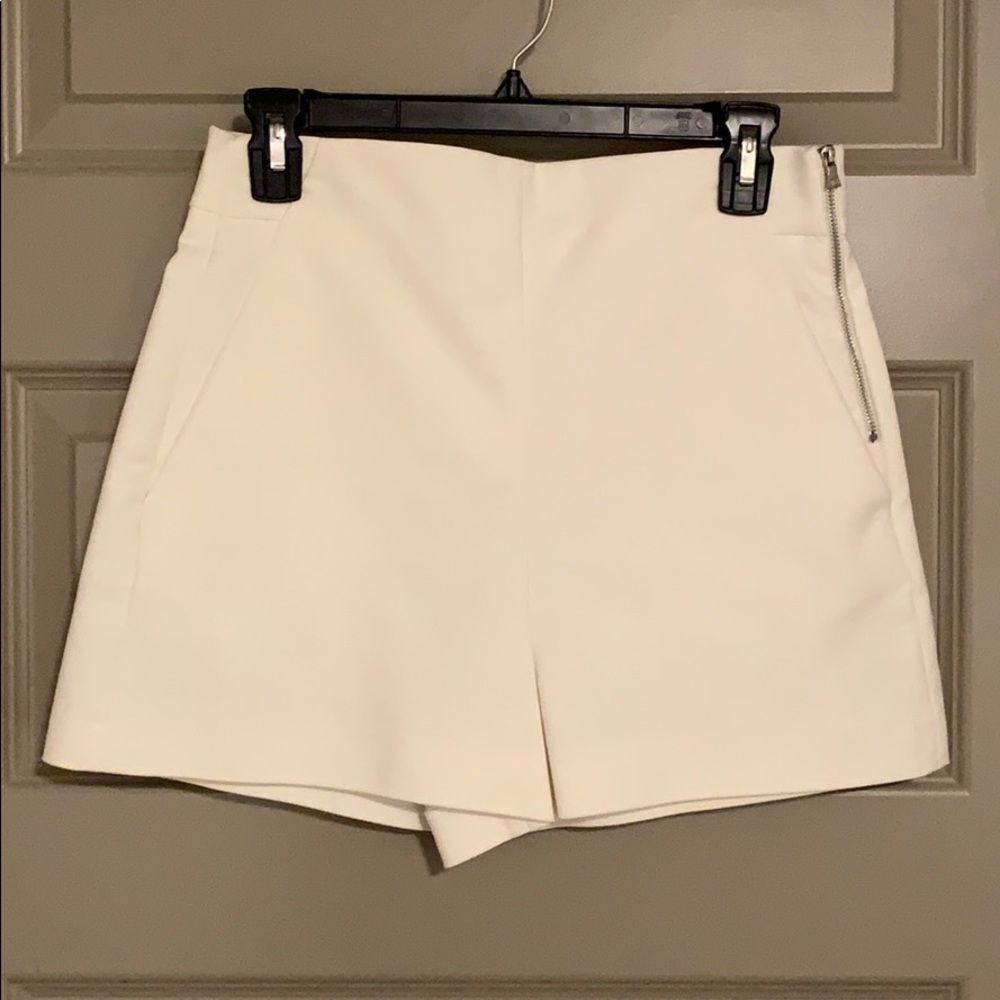 High Waisted White Shorts